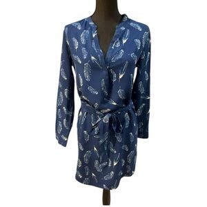 Banana Republic navy belted sheath dress